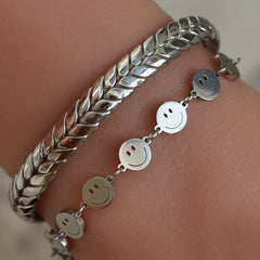 Armband weave Silber