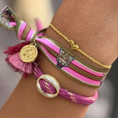 Armband bean diamant cerise