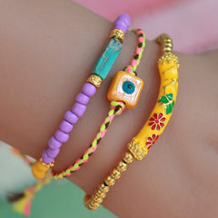 Armband gypsy flower yellow