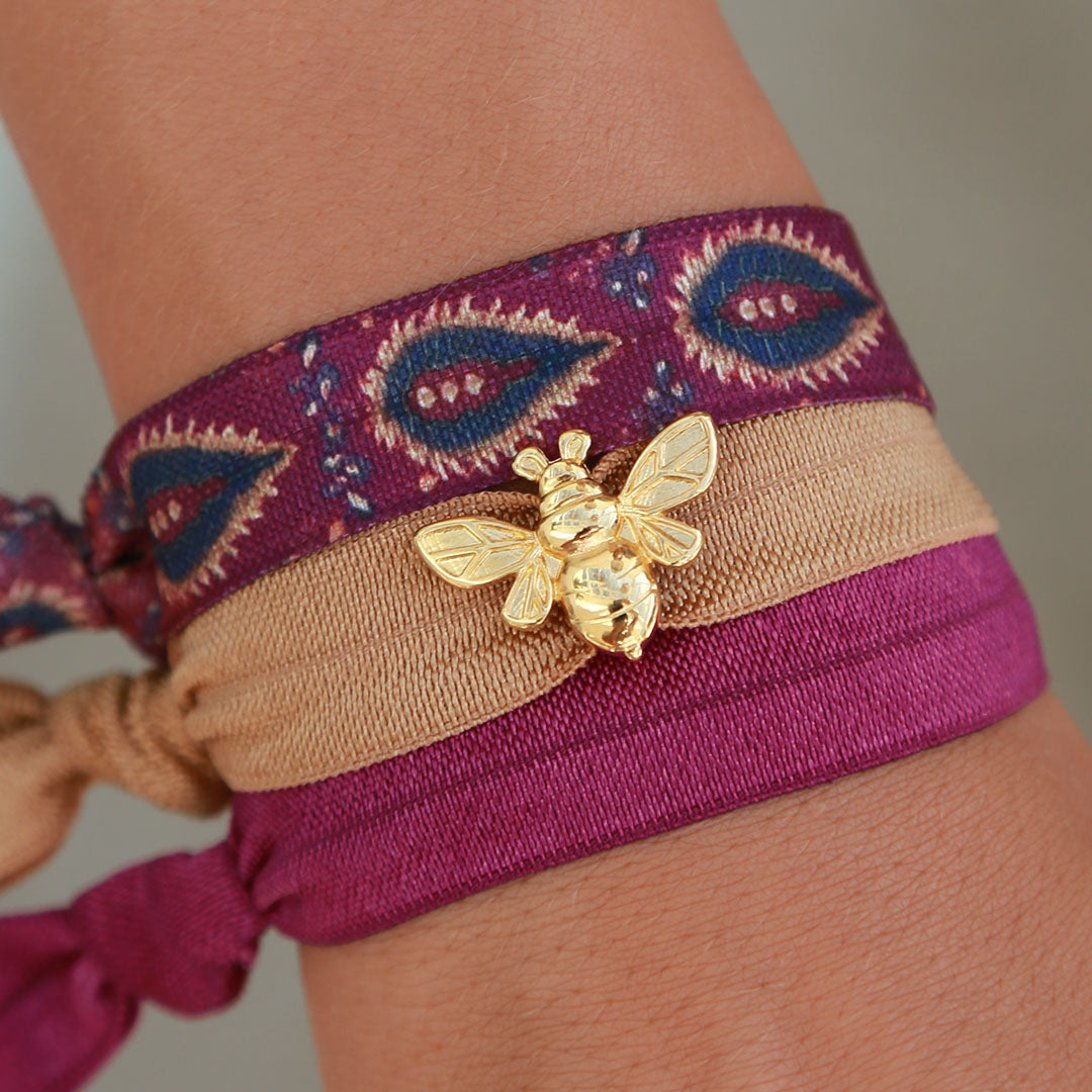 Bandas elásticas ibicencas Burgundy bee