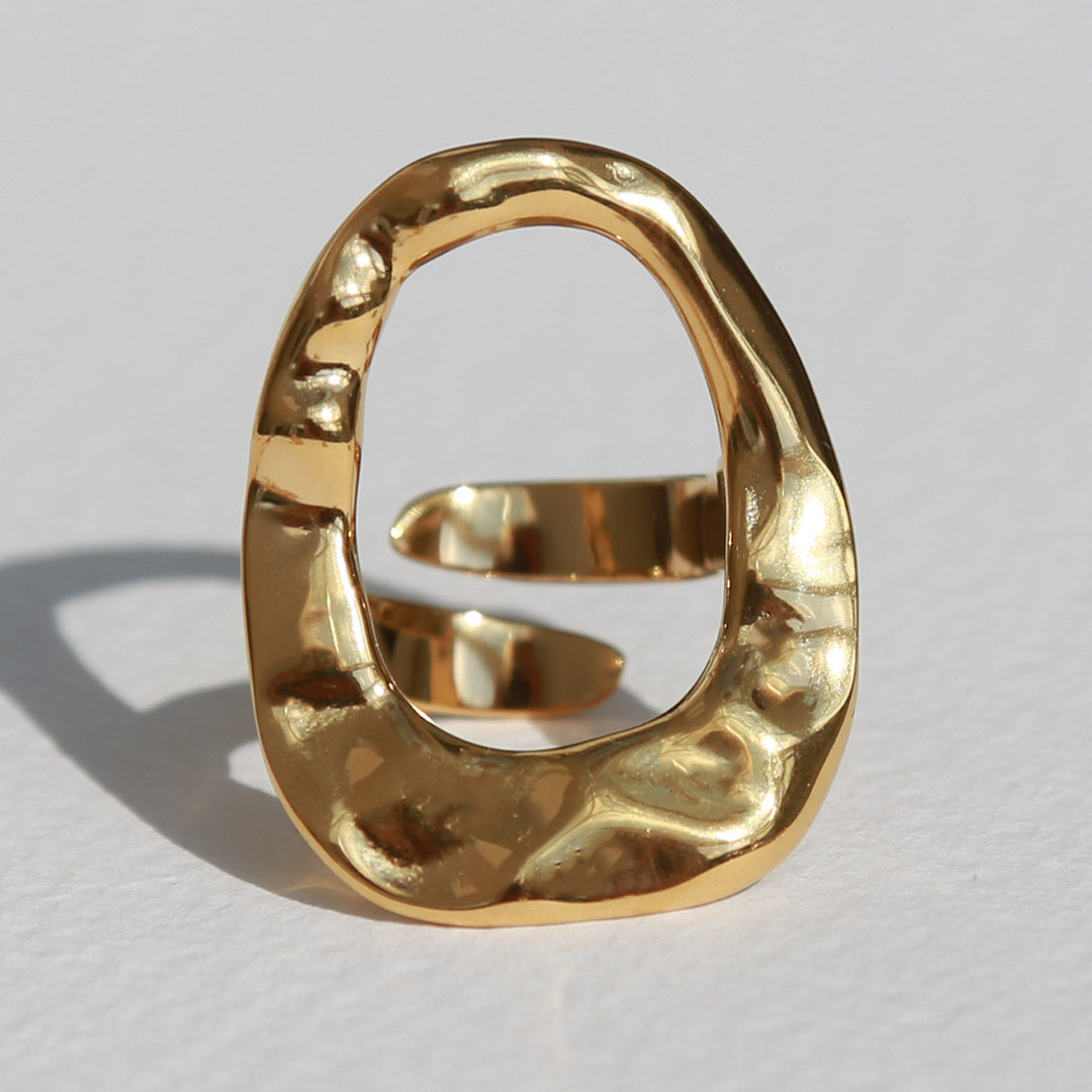 Bague en or organique déclaration