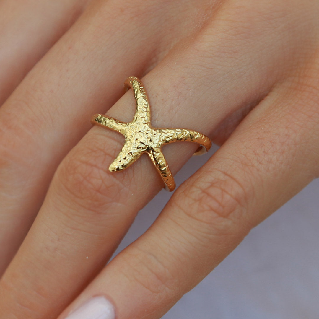 Gouden ring zeester