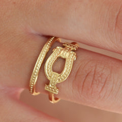 Goldener Ring buckle