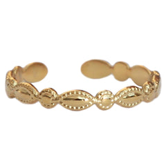 Goldring rund mit Punkten