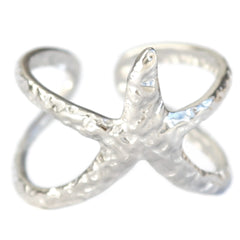 Silberner Seesternring