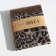 Satin-Bandana-Schal mit Leopardenmuster