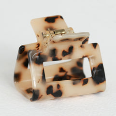 Hair clip small straight leopard flakes