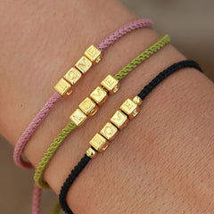 Das Liebesarmband Gold-Oliv