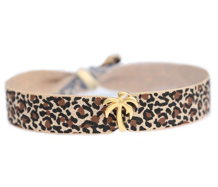 Bracelet de cheville palm léopard
