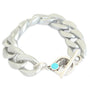Bracelet azur marble chain argent