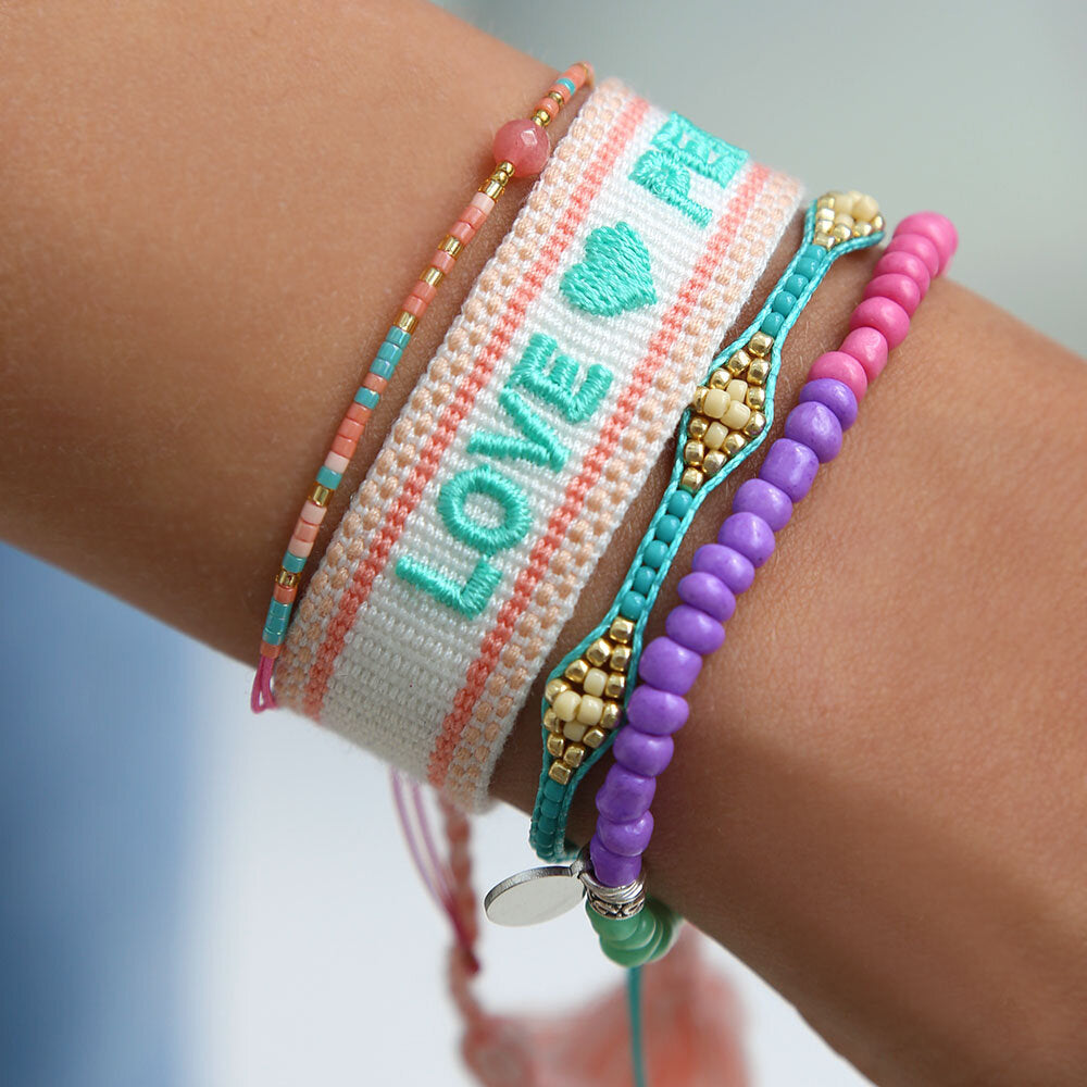 Bracelet miyuki Ibiza turquoise
