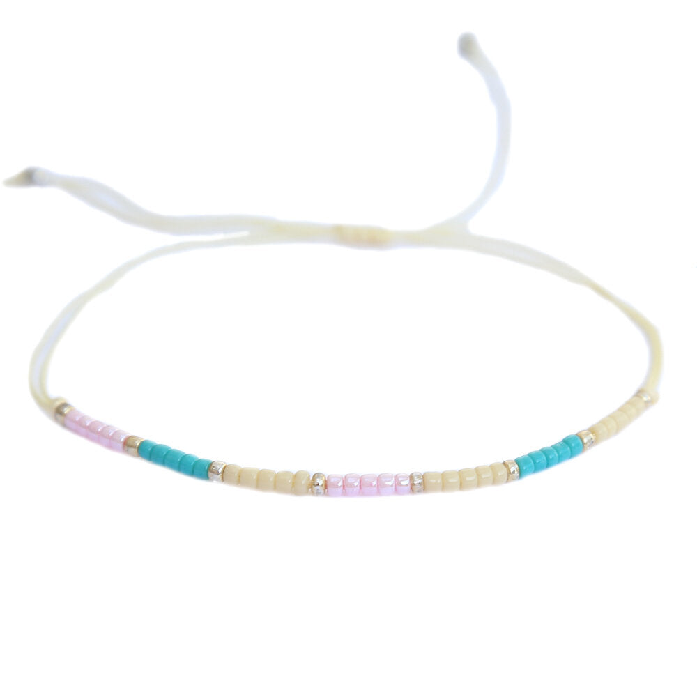 Miyuki armband pastel beige