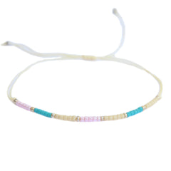 Miyuki armband pastel beige