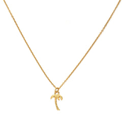 Gold necklace palm tree