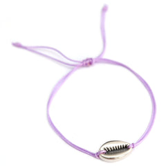 Bracelet coquille lilas argent