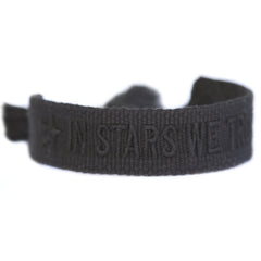 Gewebtes armband in stars we trust black