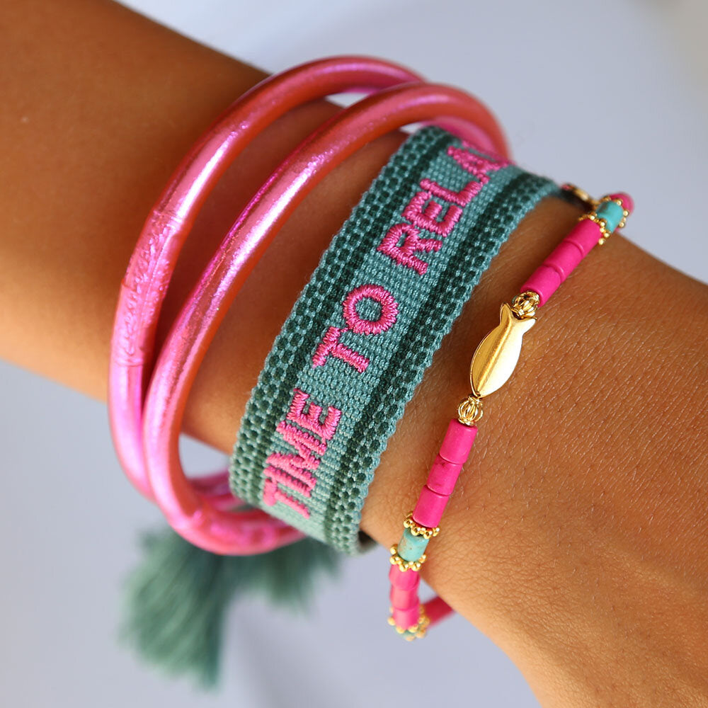 Gewebtes armband time to relax