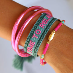 Gewebtes armband time to relax
