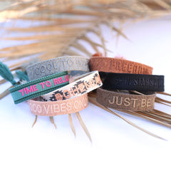 Gewebtes armband in stars we trust black