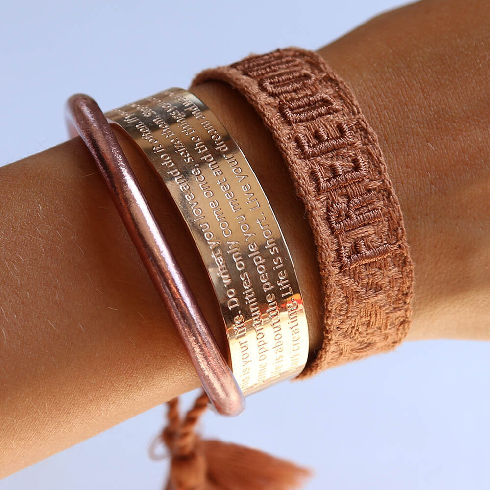 Gewebtes armband freedom copper