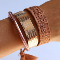 Gewebtes armband freedom copper