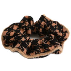 Chouchou pied de poule black caramel