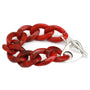 Bracelet chain scarlet red gold