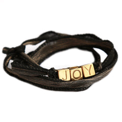Joy wrap black gold shimmer