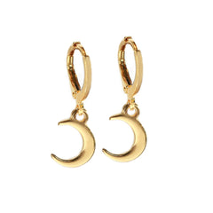Gold earrings little moon