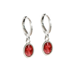 Silberne ohrringe madonna red