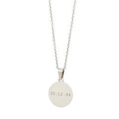 Gegraveerde ketting zilver - datum