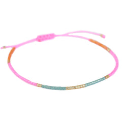 Bracelet Miyuki menthe rose