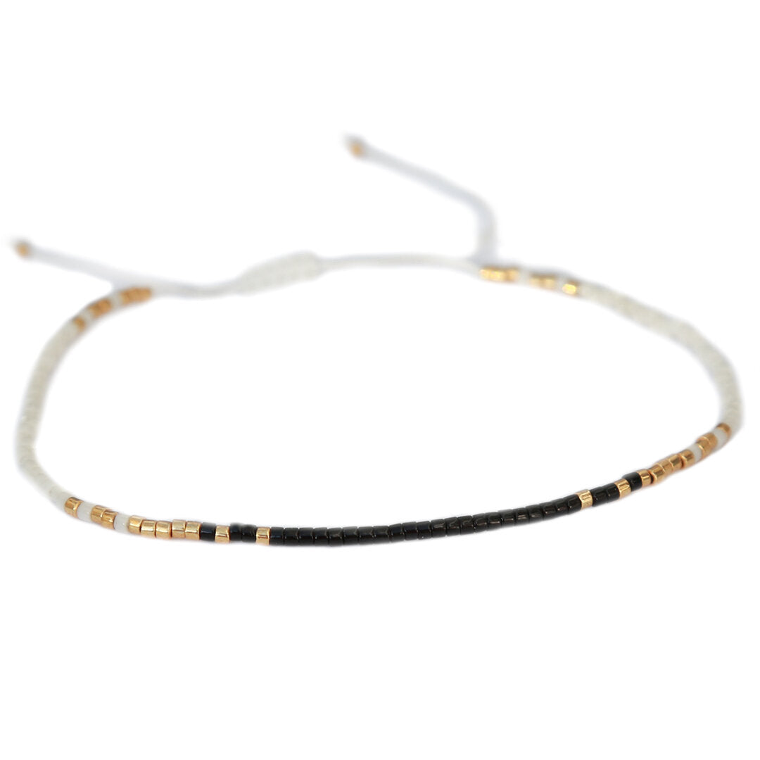 Bracelet Miyuki black white