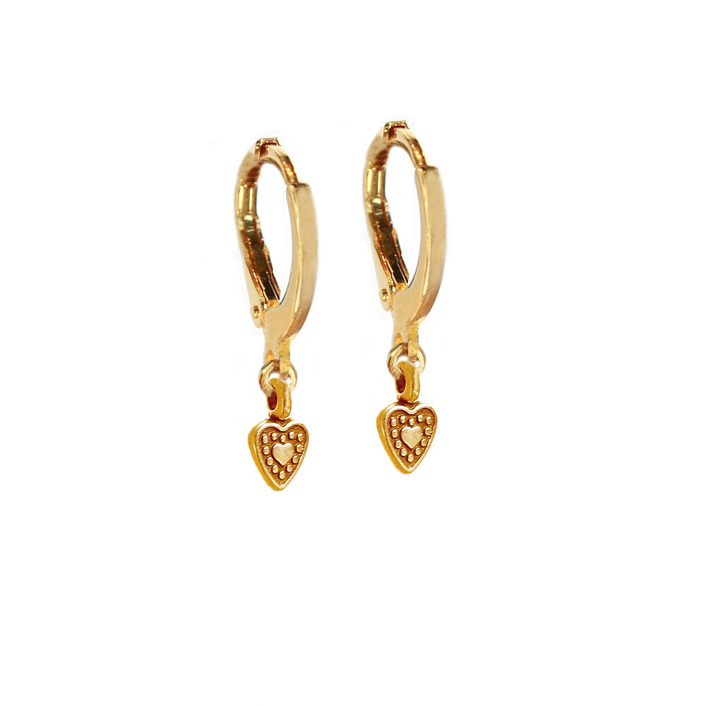 Boucle d'oreille coeur or