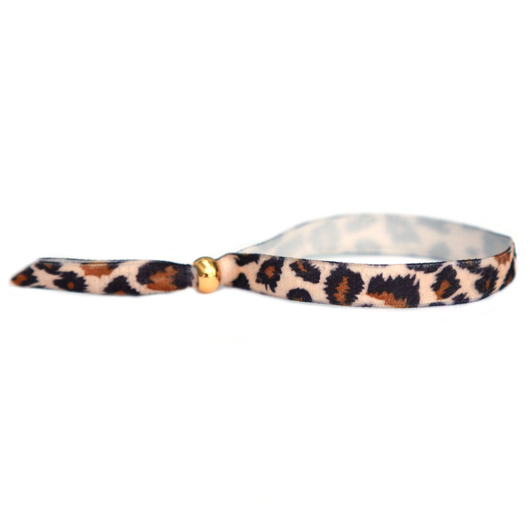 Bracelet velours léopard