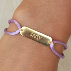 Engraved name bracelet woman