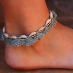 Bracelet de cheville Nomad vert d'eau