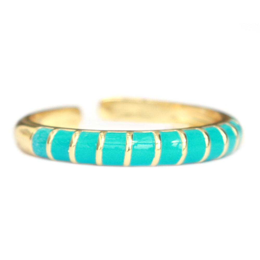 Ring turquoise stripe