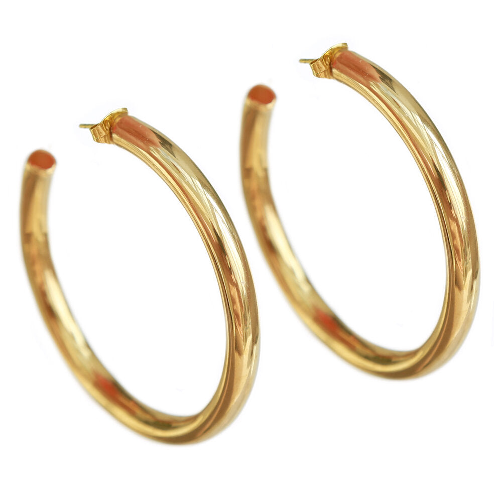 Goldene hoops groß