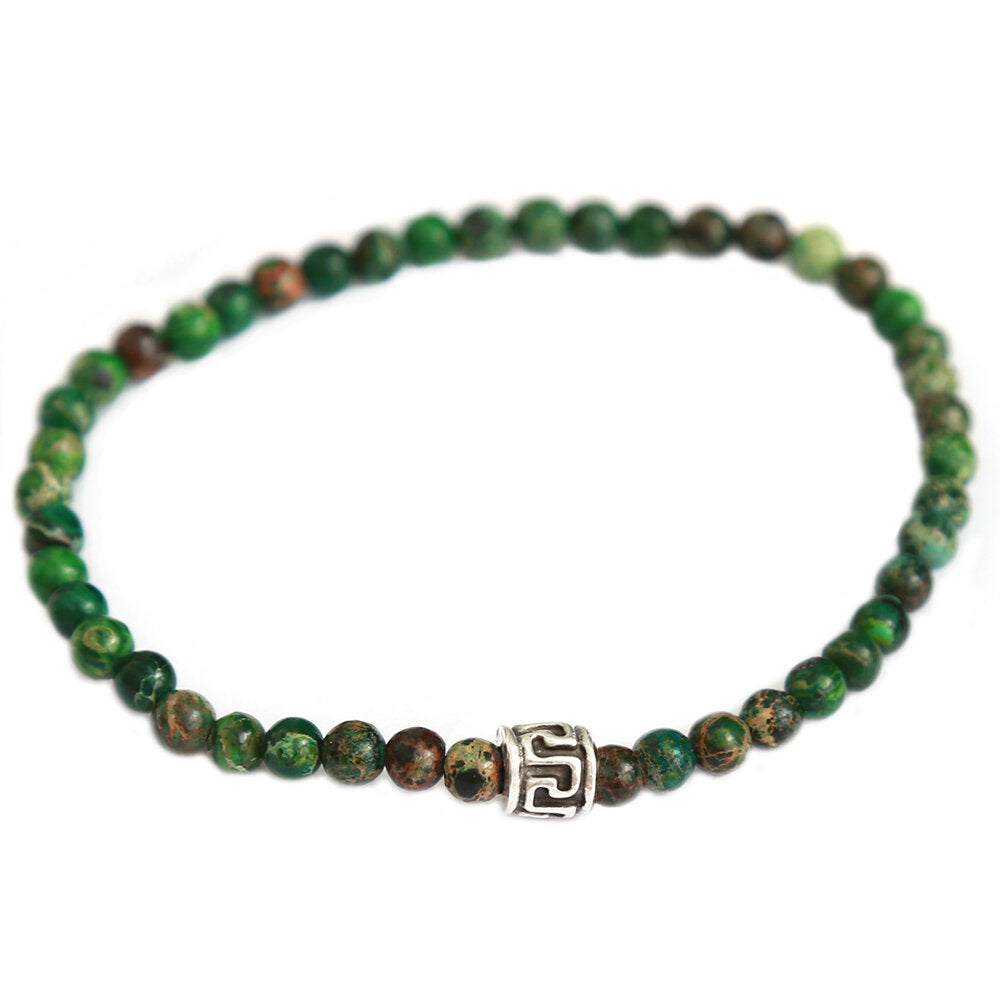 Bracelet jade green stone pour homme