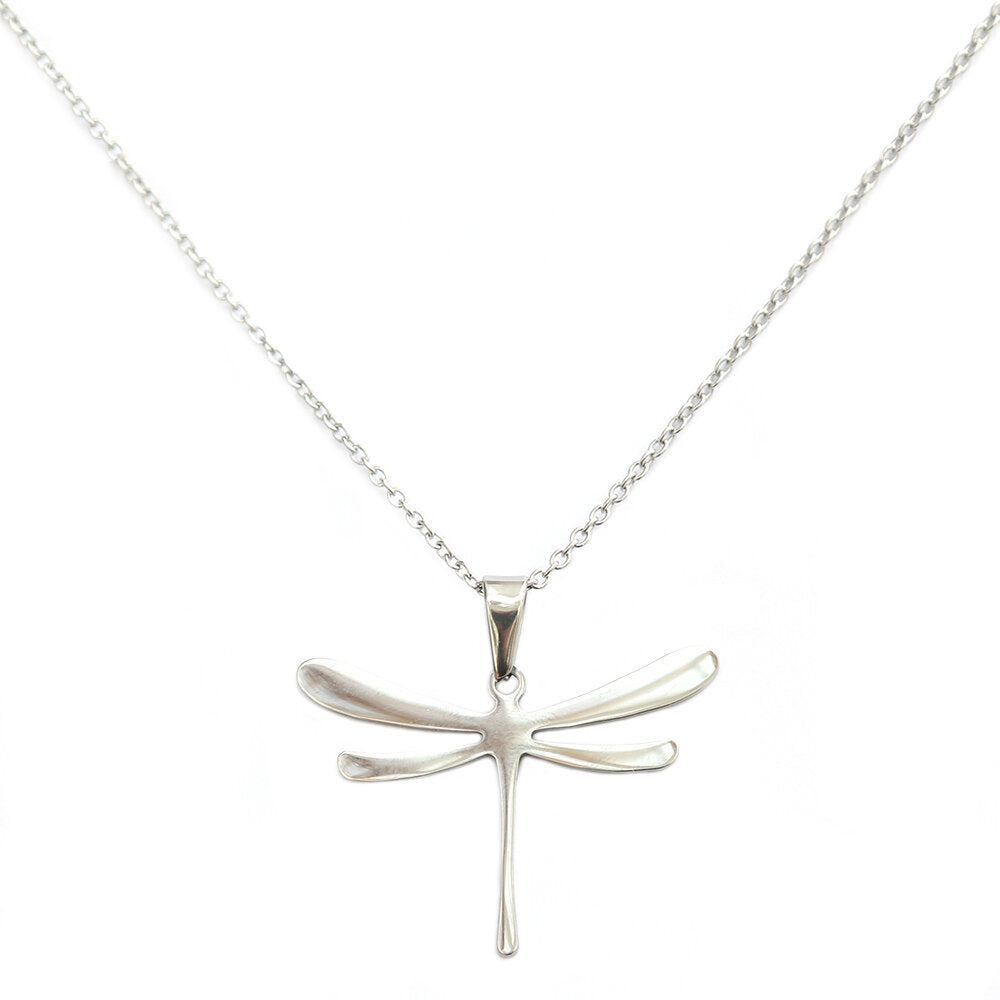 Collier argent dragonfly