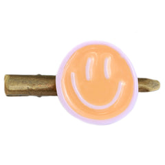 Hair clip smiley orange lilac