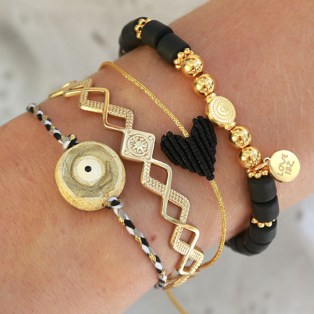 Gold bangle bracelet cosmic